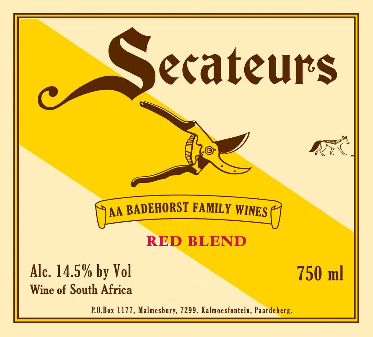 A.A. Badenhorst Secateurs Red Blend
