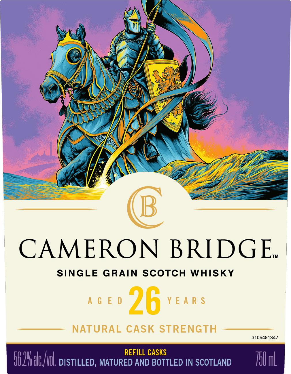 Cameron Bridge 26 Years Old Natural Cask Strength Single Grain Scotch Whisky 112.4 Proof