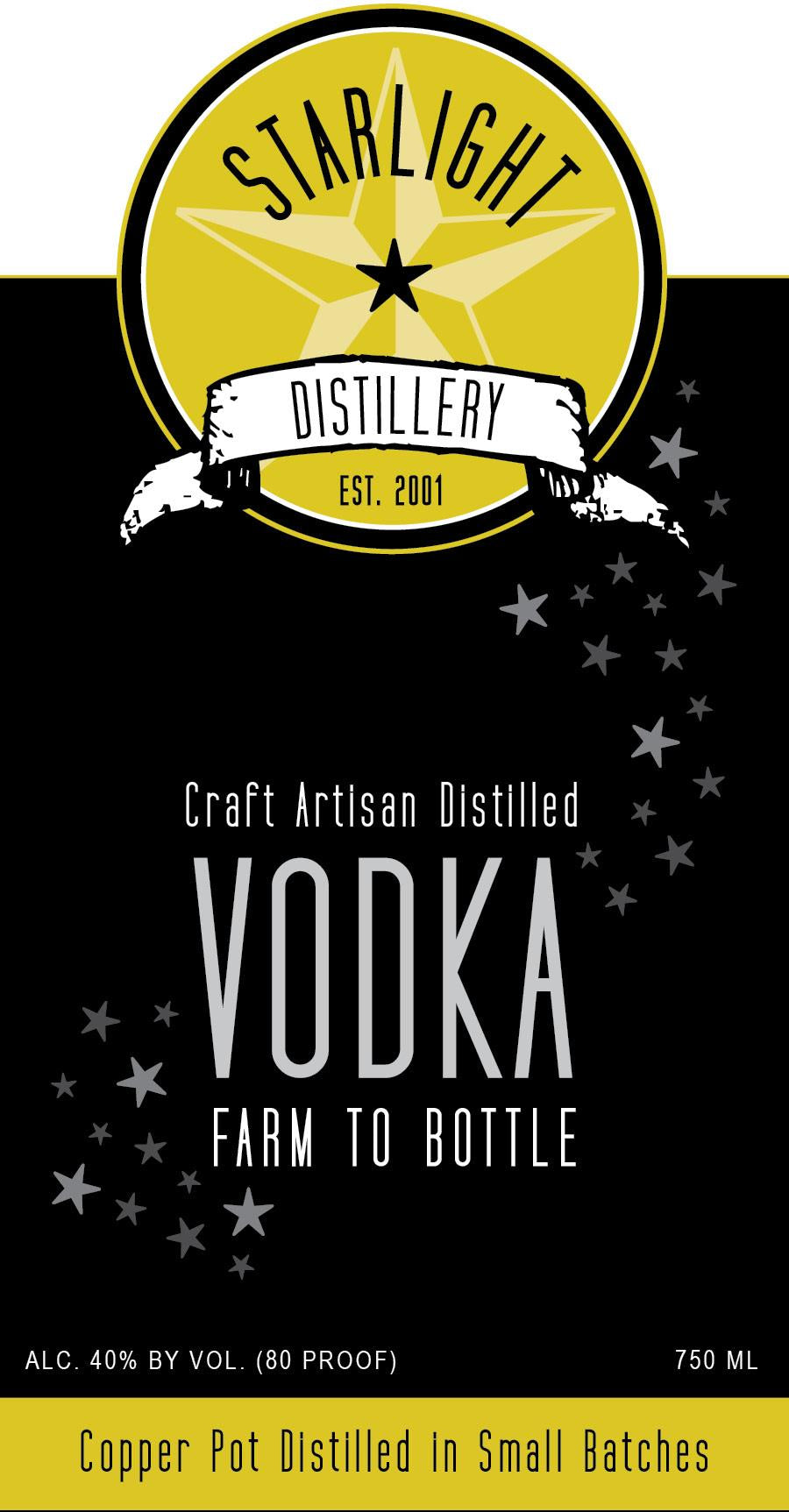 Starlight Distillery Vodka 80 Proof