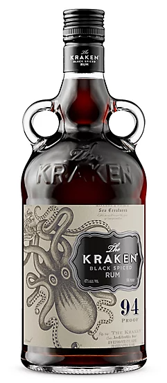 The Kraken Black Spiced Rum (with Glasses)