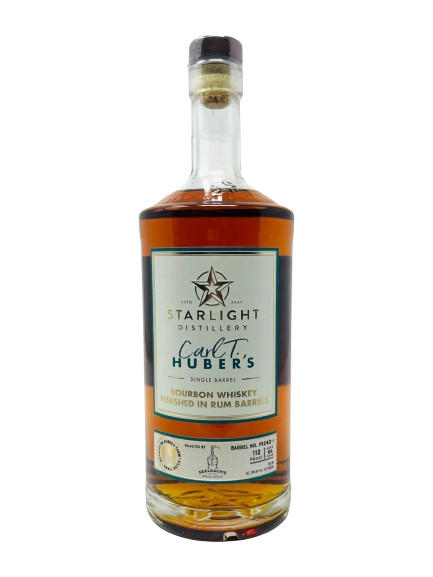 Starlight Distillery Batch No. 22-2222 4 Years Old Carl T. Huber's Small Batch Finished In Rum Barrels Bourbon Whiskey